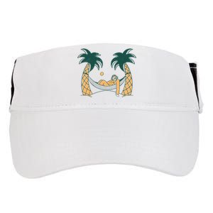 Lazy Sloth Vacation Palm Tree Adult Drive Performance Visor