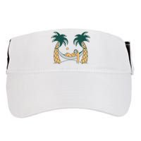 Lazy Sloth Vacation Palm Tree Adult Drive Performance Visor