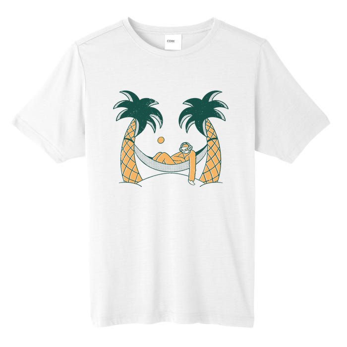 Lazy Sloth Vacation Palm Tree Tall Fusion ChromaSoft Performance T-Shirt