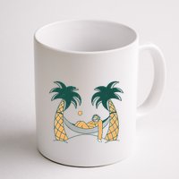 Lazy Sloth Vacation Palm Tree Mug
