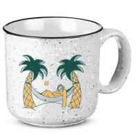 Lazy Sloth Vacation Palm Tree 15oz Campfire Ceramic Mug