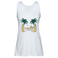 Lazy Sloth Vacation Palm Tree Ladies Essential Flowy Tank
