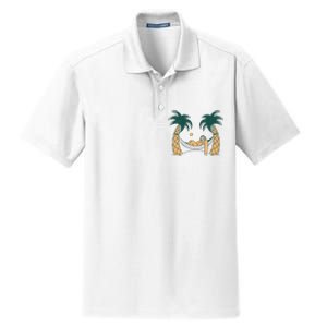 Lazy Sloth Vacation Palm Tree Dry Zone Grid Polo