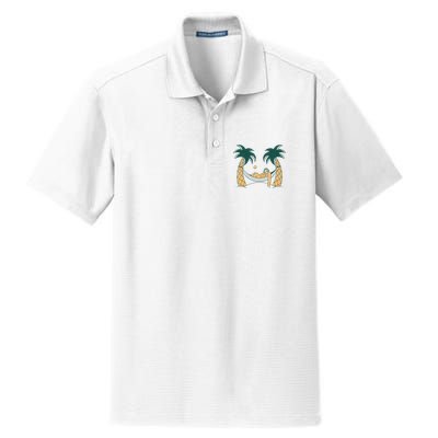 Lazy Sloth Vacation Palm Tree Dry Zone Grid Polo