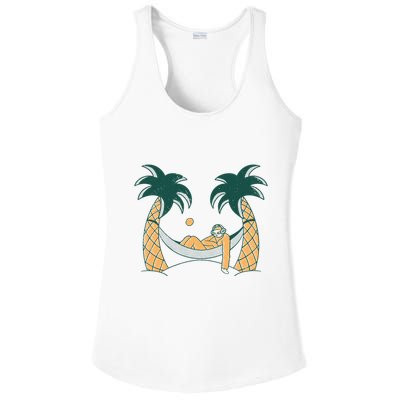 Lazy Sloth Vacation Palm Tree Ladies PosiCharge Competitor Racerback Tank