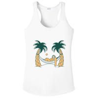 Lazy Sloth Vacation Palm Tree Ladies PosiCharge Competitor Racerback Tank