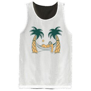 Lazy Sloth Vacation Palm Tree Mesh Reversible Basketball Jersey Tank