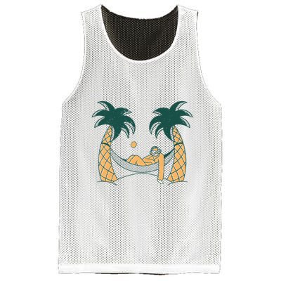 Lazy Sloth Vacation Palm Tree Mesh Reversible Basketball Jersey Tank