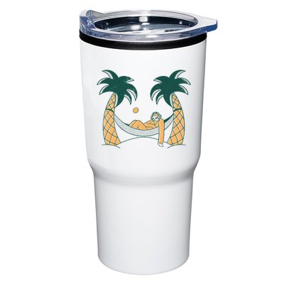 Lazy Sloth Vacation Palm Tree Tumbler