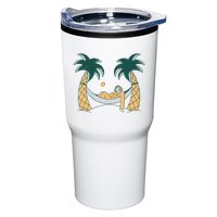 Lazy Sloth Vacation Palm Tree Tumbler