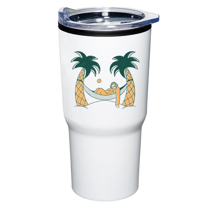 Lazy Sloth Vacation Palm Tree Tumbler