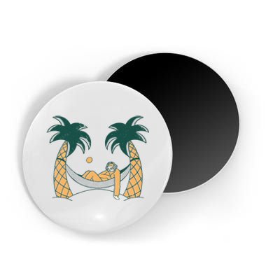 Lazy Sloth Vacation Palm Tree Magnet