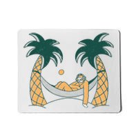 Lazy Sloth Vacation Palm Tree Mousepad