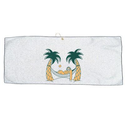 Lazy Sloth Vacation Palm Tree Large Microfiber Waffle Golf Towel