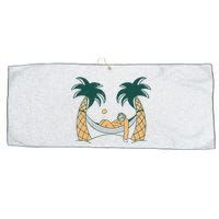 Lazy Sloth Vacation Palm Tree Large Microfiber Waffle Golf Towel