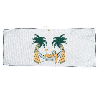 Lazy Sloth Vacation Palm Tree Large Microfiber Waffle Golf Towel