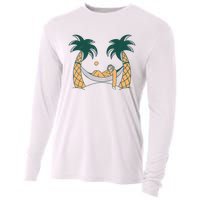 Lazy Sloth Vacation Palm Tree Cooling Performance Long Sleeve Crew