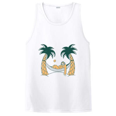 Lazy Sloth Vacation Palm Tree PosiCharge Competitor Tank