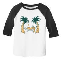 Lazy Sloth Vacation Palm Tree Toddler Fine Jersey T-Shirt