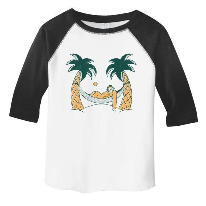 Lazy Sloth Vacation Palm Tree Toddler Fine Jersey T-Shirt