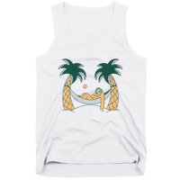 Lazy Sloth Vacation Palm Tree Tank Top