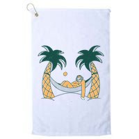 Lazy Sloth Vacation Palm Tree Golf Towel