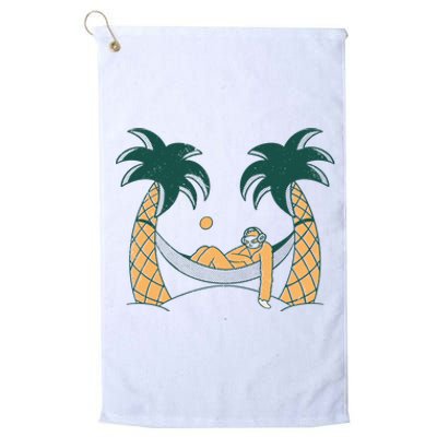 Lazy Sloth Vacation Palm Tree Platinum Collection Golf Towel