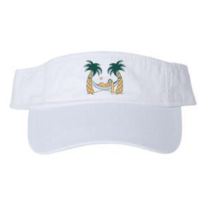 Lazy Sloth Vacation Palm Tree Valucap Bio-Washed Visor