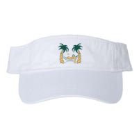 Lazy Sloth Vacation Palm Tree Valucap Bio-Washed Visor