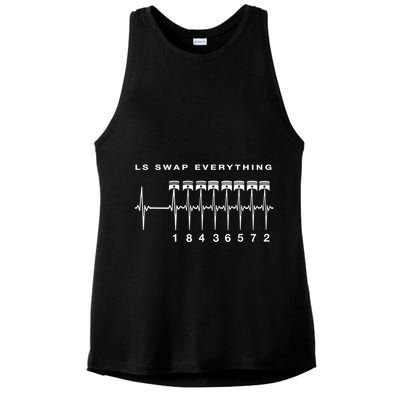 Ls Swap V8 Everything Car Enthusiast Mechanic Trucks Heartbe Funny Gift Ladies PosiCharge Tri-Blend Wicking Tank