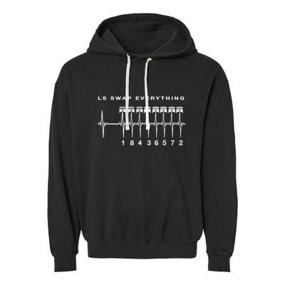 Ls Swap V8 Everything Car Enthusiast Mechanic Trucks Heartbe Funny Gift Garment-Dyed Fleece Hoodie