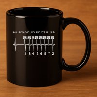 Ls Swap V8 Everything Car Enthusiast Mechanic Trucks Heartbe Funny Gift 11oz C Handle Ceramic Mug