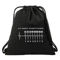 Ls Swap V8 Everything Car Enthusiast Mechanic Trucks Heartbe Funny Gift Drawstring Bag