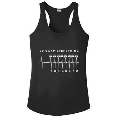 Ls Swap V8 Everything Car Enthusiast Mechanic Trucks Heartbe Funny Gift Ladies PosiCharge Competitor Racerback Tank