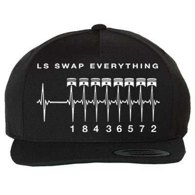 Ls Swap V8 Everything Car Enthusiast Mechanic Trucks Heartbe Funny Gift Wool Snapback Cap