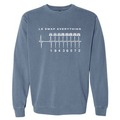 Ls Swap V8 Everything Car Enthusiast Mechanic Trucks Heartbe Funny Gift Garment-Dyed Sweatshirt