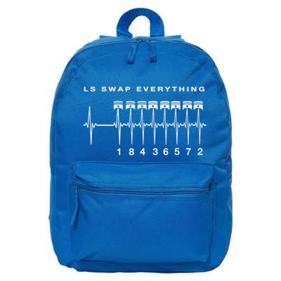 Ls Swap V8 Everything Car Enthusiast Mechanic Trucks Heartbe Funny Gift 16 in Basic Backpack