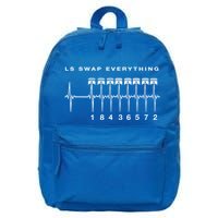 Ls Swap V8 Everything Car Enthusiast Mechanic Trucks Heartbe Funny Gift 16 in Basic Backpack