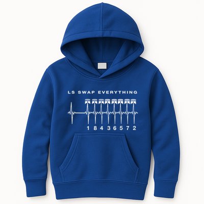 Ls Swap V8 Everything Car Enthusiast Mechanic Trucks Heartbe Funny Gift Kids Hoodie
