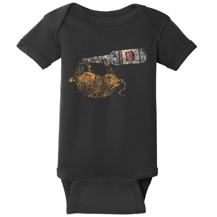 Lone Star Vintage Style Texas Armadillo Baby Bodysuit