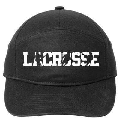 Lacrosse Stick Vintage Retro Gift 7-Panel Snapback Hat