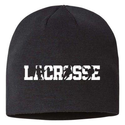 Lacrosse Stick Vintage Retro Gift Sustainable Beanie