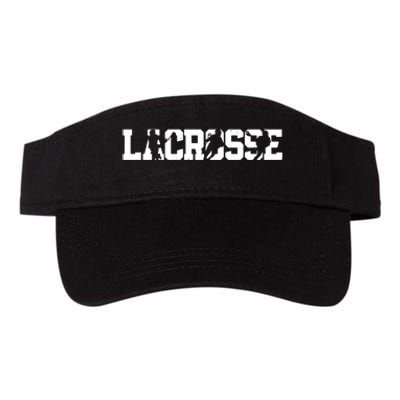 Lacrosse Stick Vintage Retro Gift Valucap Bio-Washed Visor