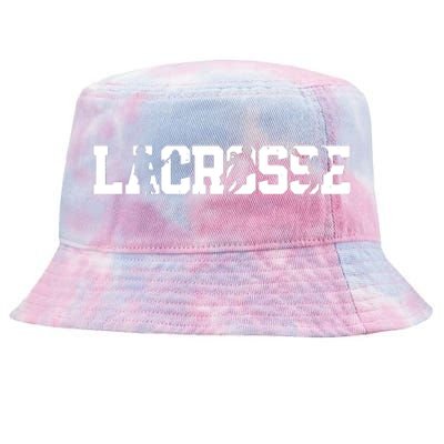 Lacrosse Stick Vintage Retro Gift Tie-Dyed Bucket Hat