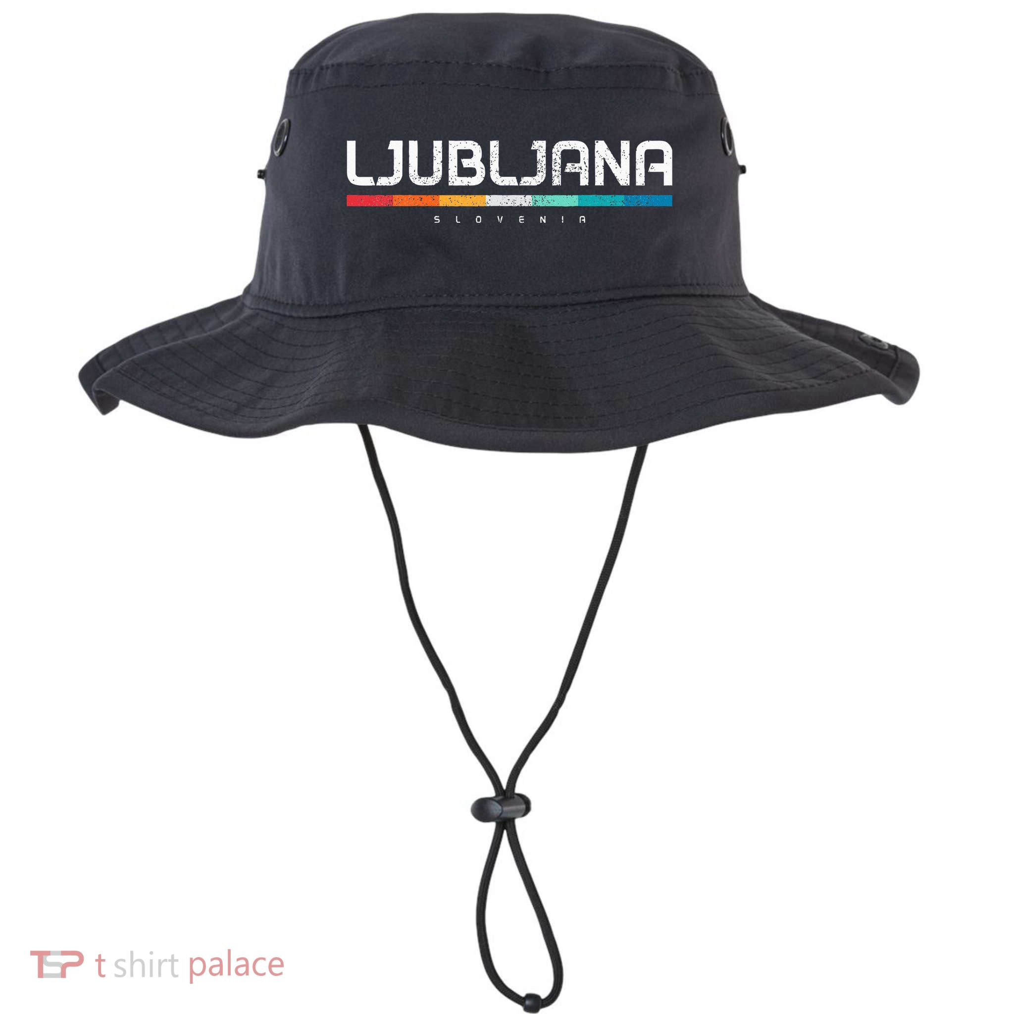 Ljubljana Slovenia Vintage Retro Slovenian Souvenir Bucket Hat