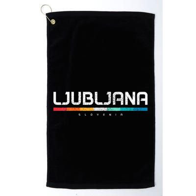 Ljubljana Slovenia Vintage Retro Slovenian Souvenir Golf Towel