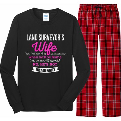 Land Surveyor's Wife Gift Funny Wedding Anniversary Long Sleeve Pajama Set