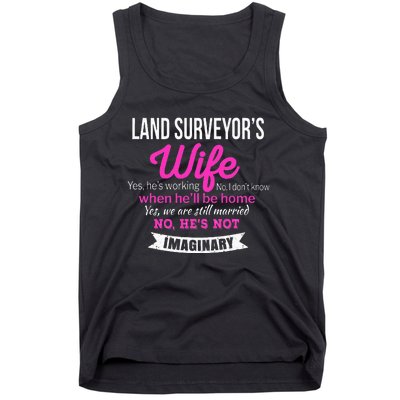 Land Surveyor's Wife Gift Funny Wedding Anniversary Tank Top