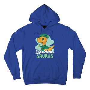 Leprechaun Saurus With A Dinosaur For St Patrick's Day Gift Hoodie