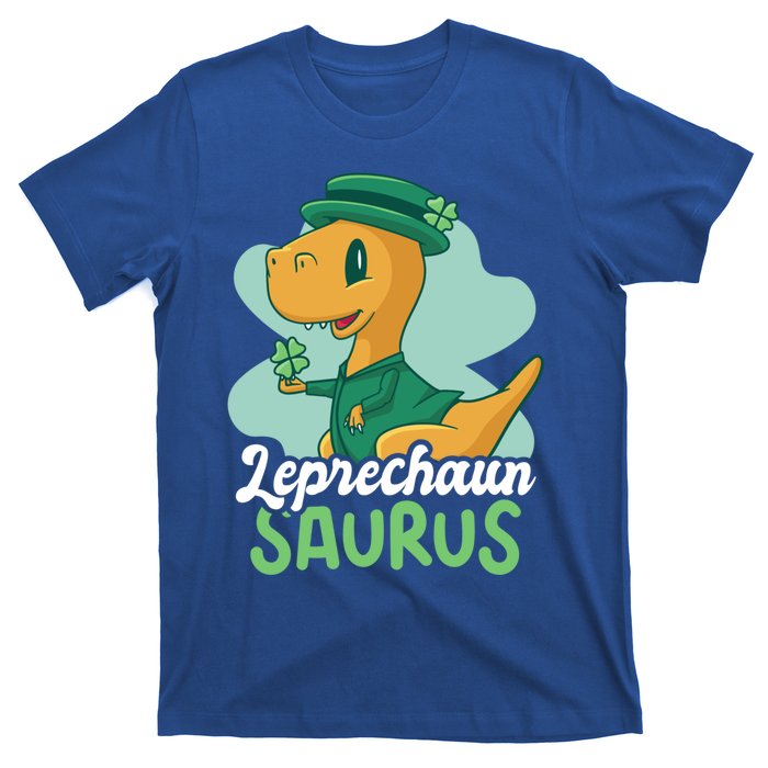 Leprechaun Saurus With A Dinosaur For St Patrick's Day Gift T-Shirt